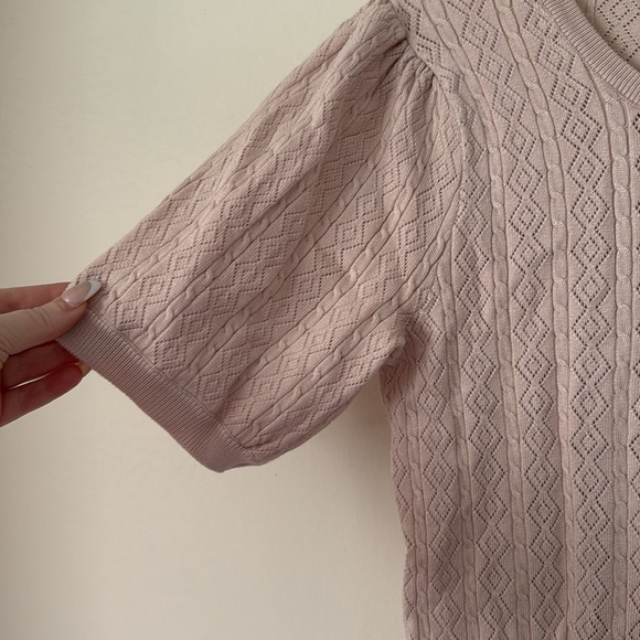 Adrianna Papell Tan/Pink Knit Top - Picture 3 of 4